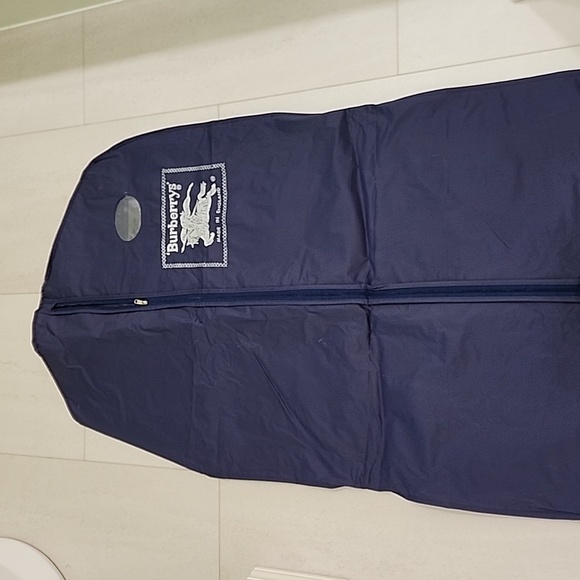 Vintage Burberry Burberry's Garment Bag Front Zip Clothing Protector Navy/White - Picture 1 of 7